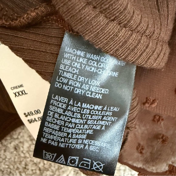 NWT Urban Outfitters Mirabel Puff Sleeve Cropped Blouse Chocolate Brown XXXL - Picture 8 of 9